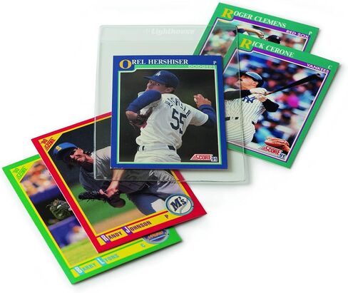 LIGHTHOUSE - Semi Rigid Card Holders - Sized for Baseball, Pokemon, and CDC Vaccination Cards - Standard for Grading - Archival Quality - Pack of 5 in Saudi Arabia