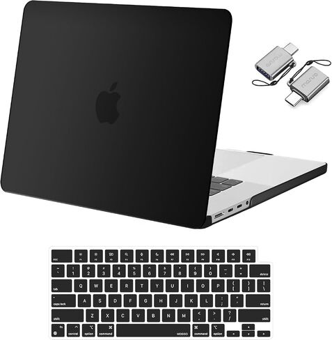 Moseso متوافق مع MacBook Pro 16 بوصة الحالة 2025 2024 2023 2022 2021 M4 M3 M2 M1 A3403 A3186 A2991 A2780 A2485 Pro Max Chip ، غطاء صلب من البلاستيك الواقي ونوع C ، الأسود ، الأسود in Saudi Arabia