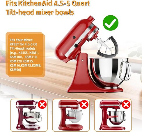Flex Edge Beater for KitchenAid 4.5/5 Qt Tilt-Head Stand Mixer – Auto-Scrape Silicone Paddle, Dishwasher Safe, Flexible Silicone Edges Bowl Scraper For Kitchen Aid Accessories and Attachments (Grey) in Kuwait