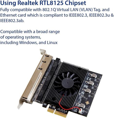 محول شبكة جيجابت إيثرنت IO CREST PCIe إلى 8 منافذ، يدعم Windows 11/10/8.1/8/7، Win Server 2022/2019/2016، Linux in Kuwait
