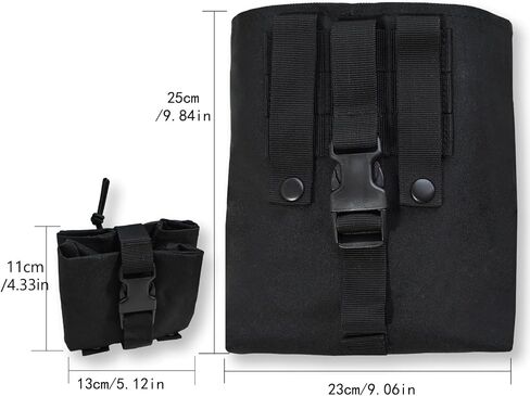 High Capacity Tactical Molle Dump Pouch - Easy to Use Extremely Durable and Compact Design Lightweight for Quick Deployment Perfect for Belt Vest or Backpack Mounting in Saudi Arabia