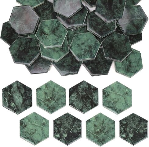 121 Pcs Bulk Mosaic Tiles Glazed Ceramic Mosaic Tiles 1 inch Forest Green Small Square Tiles Crafts DIY Decoration Wall Floor Tile Vases Garden in Kuwait