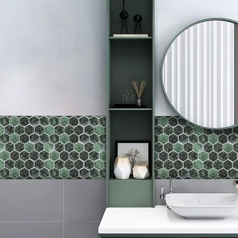 121 Pcs Bulk Mosaic Tiles Glazed Ceramic Mosaic Tiles 1 inch Forest Green Small Square Tiles Crafts DIY Decoration Wall Floor Tile Vases Garden in Kuwait