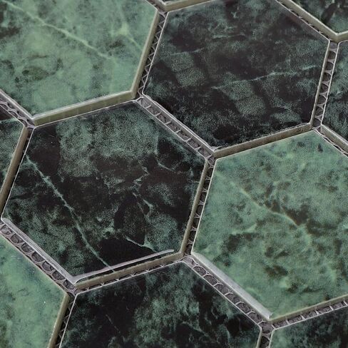 121 Pcs Bulk Mosaic Tiles Glazed Ceramic Mosaic Tiles 1 inch Forest Green Small Square Tiles Crafts DIY Decoration Wall Floor Tile Vases Garden in Kuwait