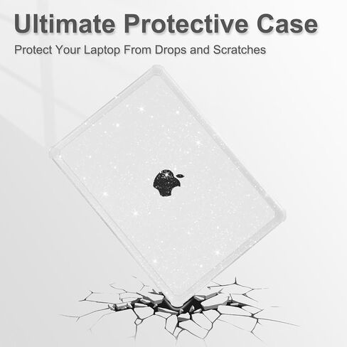 MOSISO Compatible with MacBook Pro 14 inch Case 2025-2021 M4 M3 M2 M1 A3112 A3185 A3401 A2918 A2992 A2779 A2442, Anti-Cracking Heavy Duty Glitter Hard Shell with TPU Bumper&Keyboard Cover, Pink in Saudi Arabia