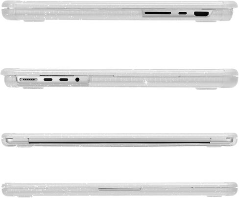 MOSISO Compatible with MacBook Pro 14 inch Case 2025-2021 M4 M3 M2 M1 A3112 A3185 A3401 A2918 A2992 A2779 A2442, Anti-Cracking Heavy Duty Glitter Hard Shell with TPU Bumper&Keyboard Cover, Pink in Saudi Arabia