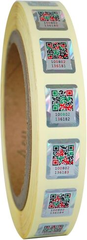 14 * 18mm مضادة للتخلص من الرمز QR Code التسميات الأصلية الهولوغرام الأمان الأصلي أصالة ملصقات تبادل للعبث in Kuwait