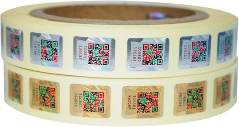 14 * 18mm مضادة للتخلص من الرمز QR Code التسميات الأصلية الهولوغرام الأمان الأصلي أصالة ملصقات تبادل للعبث in Kuwait