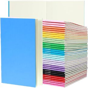 Tenare 36 Pcs Mini Notebooks Bulk 4" x 5.7" Small Sketch Book Pad Colorful Unlined Journal Pocket Notepads Memo for Kids Students Traveler School Drawing Writing Story (Classic Colors,Blank)