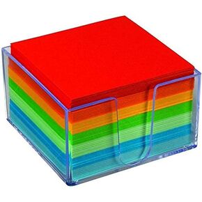 1InTheOffice Memo Cube, Assorted Colors Memo Pad 500 Sheets