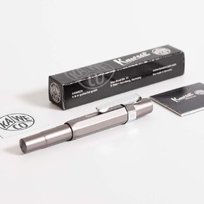 Kaweco AL Sport Fountain Pen Anthracite, Fine Nib with Kaweco Sport Octagonal Clip Chrome