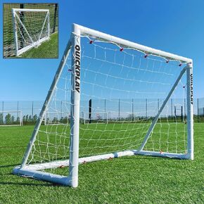 QUICKPLAY Q-Fold Soccer Goal | The 30 Second Folding Soccer Goal [Single Goal] The Best Weatherproof Soccer Net
