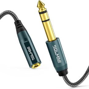1/4 to 1/8 Headphone Adapter, 4 Feet 6.35mm Male to 3.5mm Female TRS Stereo Audio Jack Adapter Cable for Mixer Guitar Amp Piano Keyboard Amplifier Headphone Speaker (4Ft/1.2M)