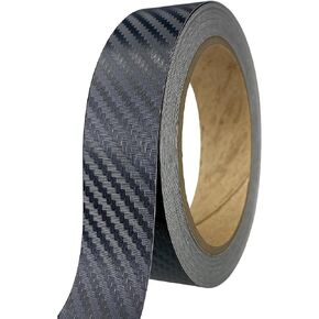 Wrap Rush Carbon Fiber Automotive Pinstriping Tape | Ideal for Cars, Trucks, Electronics, Indoor, and Outdoor Applications | Perfect for Black Outs and Chrome Deletes (4" x 30ft.)