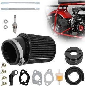 High Performance Upgraded 62mm Air Filter Adapter Intake and Spark Plug Kit for Predator 212cc 6.5Hp Baja MB165 & MB200 BK200 BT200X RT200 Mini Bike Go Kart Black in Saudi Arabia