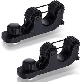 2 Pcs Kayak Paddle Holder Kayak Track Mount Accessories Kayak Oar Holder Standard Paddle Holder Kayak Rail Accessories for Fishing Gear Rod Pole Fast and Quiet Shaft Holding, Black