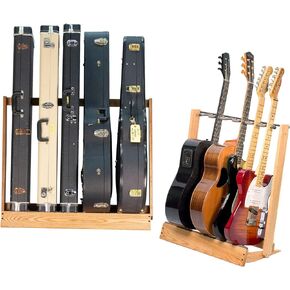 String Swing Multiple Guitar Floor Stand and Case Rack For Acoustic and Electric Guitars– Hand Welded Steel and Hardwood Made in the USA – CC34-29