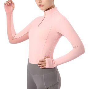 Harrison Howard Equestrian Tops Female Long Sleeve Half Mesh Arm Design Quick-Dry Summer Top with Smart Shoulder Lines & Stylish Neckline Dark Blue Medium