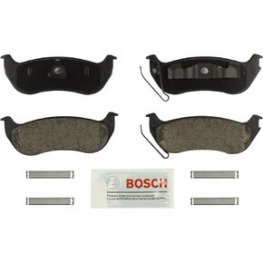BOSCH BE964H Blue Ceramic Disc Brake Pad Set With Hardware - Compatible With Select Ford Explorer, Explorer Sport Trac; Jeep Liberty, TJ, Wrangler; Mercury Mountaineer; REAR
