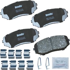 Bendix Priority 1 Ceramic Front Disc Brake Pad Set for Ford Edge 2016-2007, Lincoln MKX 2010, MKX 2015-2014, Mazda CX-7 2012-2007, CX-9 2015-2007 - (CFC1258)