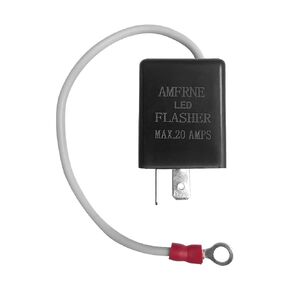 2 Pin Electronic LED Flasher, LED Compatible, Fix Turn Signal & Hazard Warn Hyper Flash, 2 Prong Heavy Duty 12V LED Flasher Relay with Ground Wire, No Load Flasher(Works Without Resistors)
