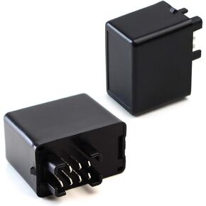 iJDMTOY (1 7-Pin Plug-N-Play Electronic LED Flasher Relay Hyper Flash Fix Compatible with Suzuki Motorcycle Bike Installing LED Turn Signal Bulbs