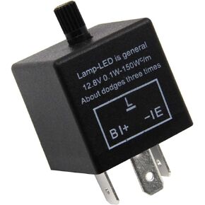 12V 3 Pin Electronic LED Flasher Relay 0.1W-150W c/m Motorcycle Turn Signal Adjustable Flasher CF13