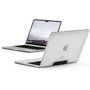 [U] by UAG Designed for MacBook Air 13" Case 2024 M3 (A3113), 2022 M2 (A2681) Lucent Ice/Black, Translucent Durable Lightweight Impact Resistant Laptop Protective Cover by URBAN ARMOR GEAR