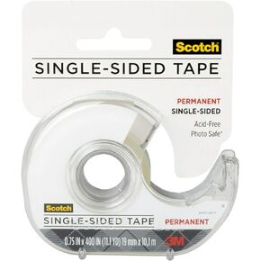 Scotch Create Photo Safe Acide Free Permanent Single-Sided Tape, 3/4 in x 400 in (001-CFT)