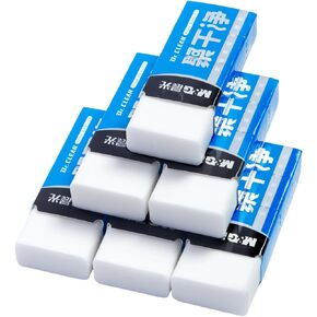 M&G 6 Pack Eraser Pencil Erasers, Rectangular Erasers White Erasers for Kids Pencils School Students Office Drawing School Office, Art Erasers for Drawing