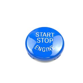 Car Engine Blue Start Stop Switch Button Cover Trim for 3 Series E90 E91 E92 E93 5 Series E60 X1 E84 X3 E83 X5 E70 X6 E71 E72(Blue)