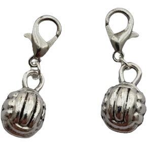 2 Pcs Volleyball Clip on Charm, Volleyball Charm Zipper Pull, Purse Charm, Sport Lover