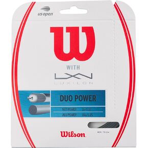 WILSON Duo Tennis String - Set, Yellow, Bronze and Grey