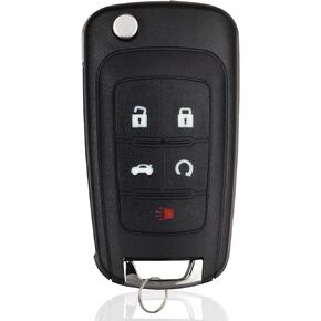 Car Key Fob Keyless Entry Remote Compatible with 2010-2019 Chevy Cruze/Camaro/Impala/Equinox/GMC Terrain/Buick Lacrosse 5 Buttons Key for OHT01060512 (1 Pack)