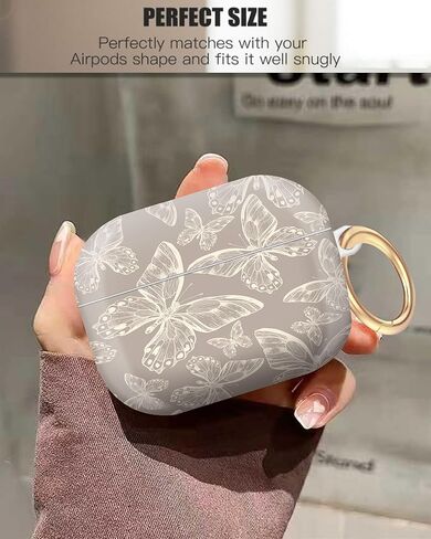 متوافق مع غطاء حافظة AirPod Pro، حافظة لطيفة مع سلسلة مفاتيح، حافظة واقية مقاومة للصدمات من مادة TPU لجراب AirPod Pro الجيل الأول والثاني للفتيات والنساء (فطر) in Kuwait
