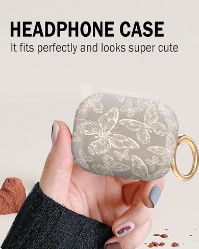 متوافق مع غطاء حافظة AirPod Pro، حافظة لطيفة مع سلسلة مفاتيح، حافظة واقية مقاومة للصدمات من مادة TPU لجراب AirPod Pro الجيل الأول والثاني للفتيات والنساء (فطر) in Kuwait