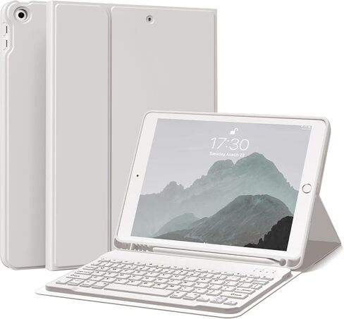 حافظة لوحة مفاتيح KENKE لجهاز iPad الجيل التاسع/الثامن/السابع مقاس 10.2 بوصة 2021/2020/2019، حافظة ذكية بغطاء خلفي ناعم من مادة TPU مع حامل أقلام، لوحة مفاتيح بلوتوث لاسلكية قابلة للفصل مغناطيسيًا، أخضر in Kuwait