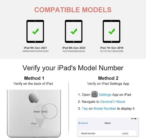 حافظة لوحة المفاتيح MMK® لجهاز iPad 10.2 بوصة الجيل التاسع 2021، iPad الجيل الثامن 2020، iPad الجيل السابع 2019، 10 ألوان خلفية بإضاءة خلفية 360 قابلة للتدوير وقابلة للفصل وغطاء لوحة مفاتيح بلوتوث لاسلكي in Saudi Arabia
