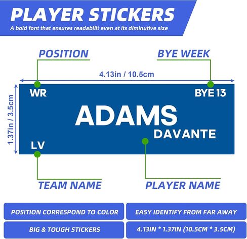 مجموعة لوحة مسودة كرة القدم الخيالية 2023-2024، مجموعة مسودة كرة القدم الخيالية 2023 كبيرة 14 فريقًا و20 جولة، لون ممتاز مطلي مقاوم للماء، 580 لاعب و80 ملصقًا فارغًا مجموعة لوحة مسودة الخيال in Kuwait
