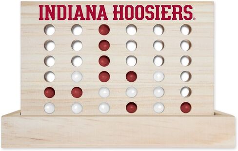 Rico Industries NCAA Wooden 4 in a Row Board Game Line up 4 Game Travel Board Games for Kids and Adults in Saudi Arabia