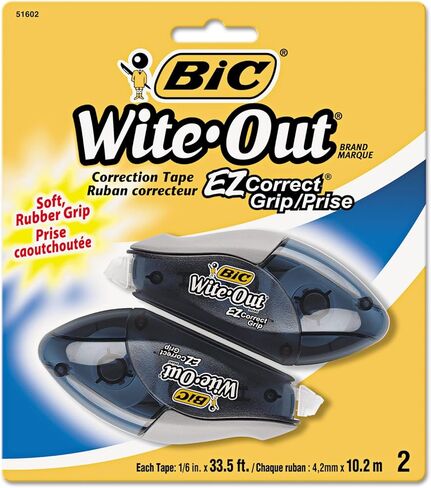 شريط تصحيح المقبض الصحيح WOECGP21 من BIC، غير قابل لإعادة التعبئة، 1/6 بوصة × 402 بوصة، 2/عبوة in Saudi Arabia