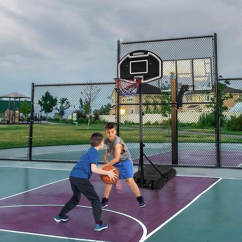 ONETWOFIT Portable Basketball Hoop, Height Adjustable Outdoor Basketball Goal for Kids w/Impact Backboard 2 Wheels Fillable Base in Saudi Arabia