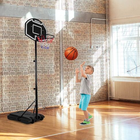 ONETWOFIT Portable Basketball Hoop, Height Adjustable Outdoor Basketball Goal for Kids w/Impact Backboard 2 Wheels Fillable Base in Saudi Arabia