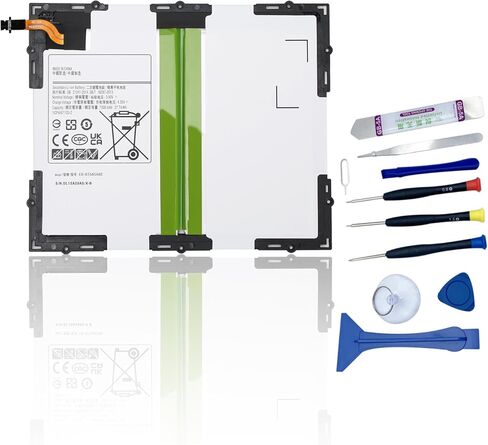 بطارية EB-BT585ABE متوافقة مع جهاز Galaxy Tab A 10.1 بوصة 2016 SM-T580 SM-P580 SM-P585M SM-T585C SM-T587 SM-T587P Series Tablet EB-BT585ABA 3.8V 7300mAh 27.74Wh مع الأدوات in Kuwait