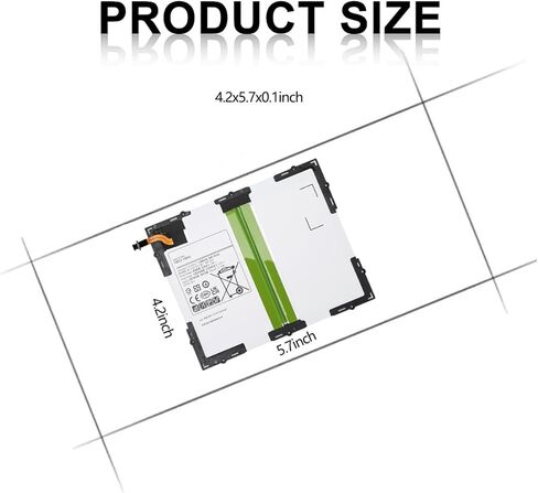 بطارية EB-BT585ABE متوافقة مع جهاز Galaxy Tab A 10.1 بوصة 2016 SM-T580 SM-P580 SM-P585M SM-T585C SM-T587 SM-T587P Series Tablet EB-BT585ABA 3.8V 7300mAh 27.74Wh مع الأدوات in Kuwait