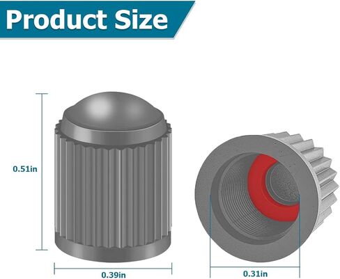 30PCS Tire Valve Caps, Plastic Dust Proof Air Caps Cover for Car Tyre, Airtight Seal Stem Covers with O Rubber Ring, Auto Accessories Universal for Trucks, Motorcycles, Bicycles, SUV (Black) in Kuwait