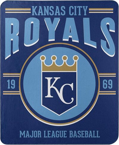 بطانية MLB Kansas City Royals مقاس 50x60 من الصوف بتصميم Southpaw، ألوان الفريق، مقاس واحد in Saudi Arabia