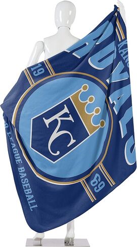 بطانية MLB Kansas City Royals مقاس 50x60 من الصوف بتصميم Southpaw، ألوان الفريق، مقاس واحد in Saudi Arabia