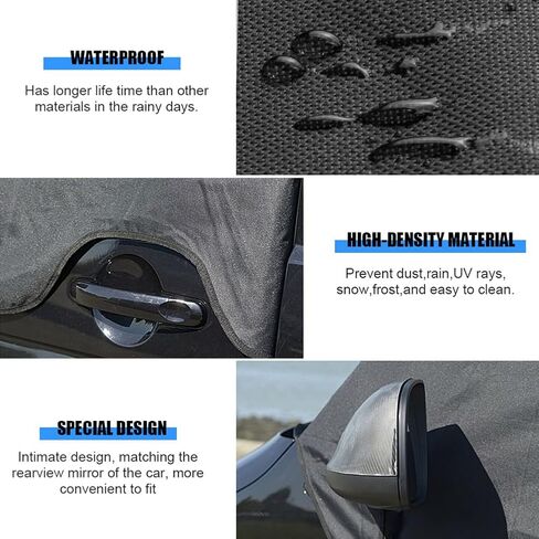 Windshield Cover Compatible with Dodge Ram ProMaster 1500 2014-2022, 600D Waterproof Front Window Sunshades Cover Blind Blocking Protector with Mirrror Cutouts in Saudi Arabia