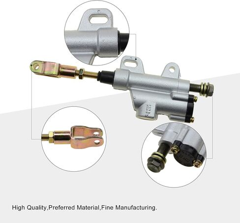 GOOFIT Motorcycle Rear Brake Hydraulic Master Cylinder for 50cc 70cc 90cc 110cc 125cc Chinese Dirt Bike ATV(Black) in Kuwait